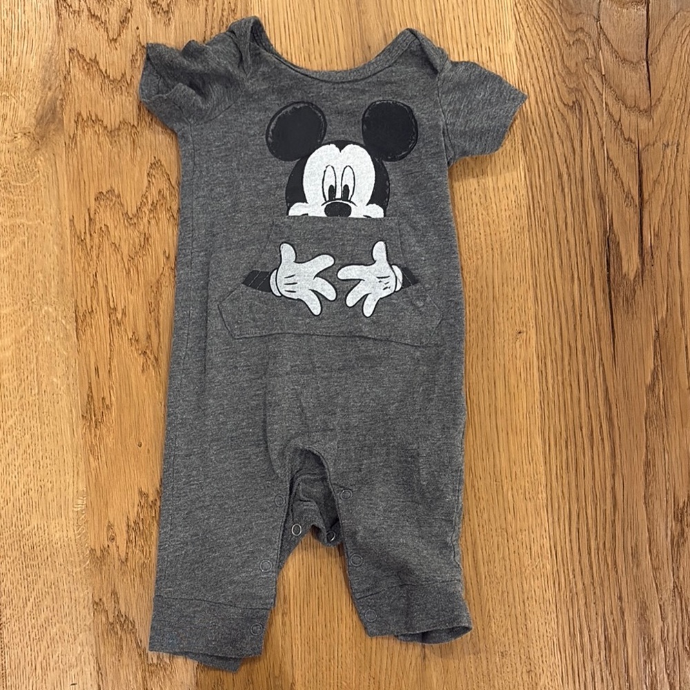 Disney Mickey Mouse Gray Kids One Piece